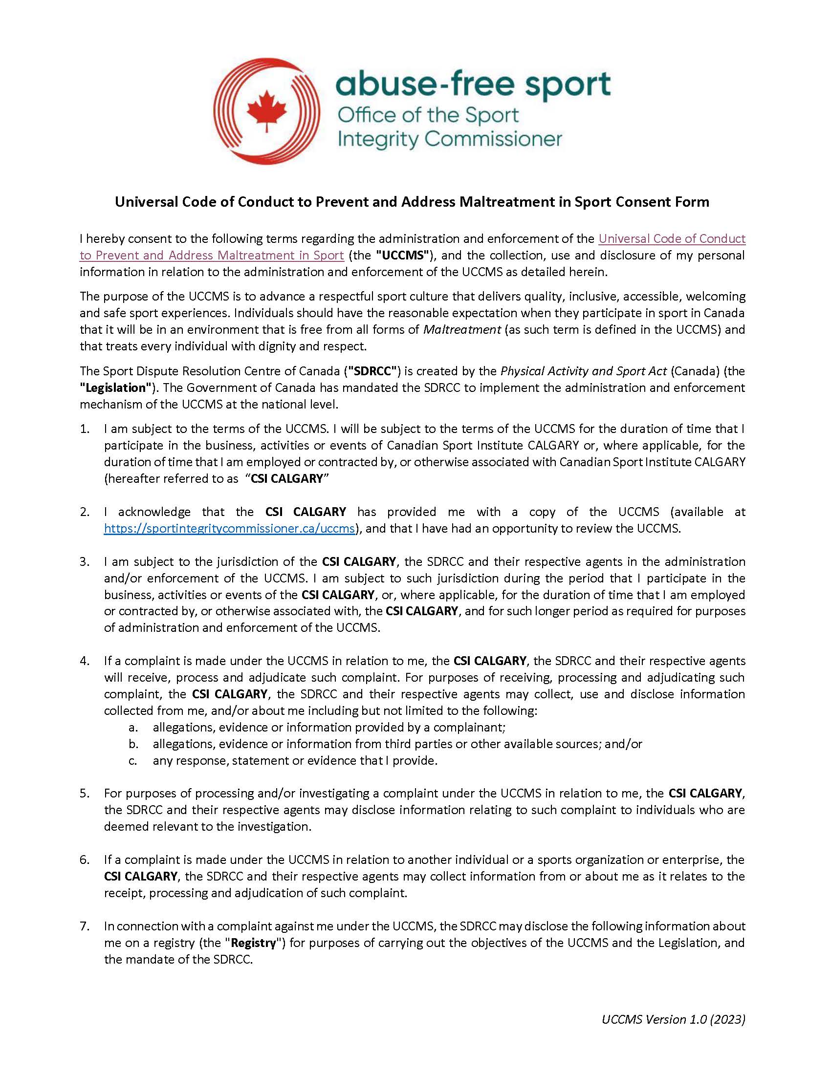 UCCMS Consent Form CSIAB v1.2023 Page 1
